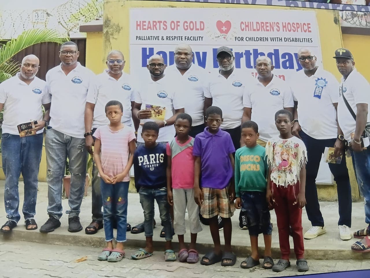 Gvc at mother less home in surulere for Charity Donation towards our first year anniversary